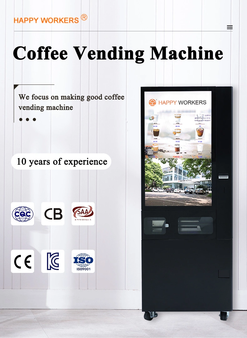 Fully Automatic Bean to Cup Instant Coffee Vending Machine Factory